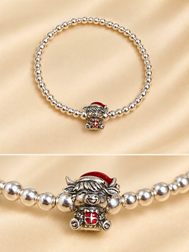 Silver ball bead - ball, with