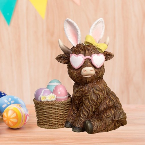 Highlands cow figurine resin - highlands,