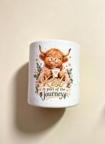 Highland cow mug - highland, “rest