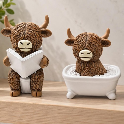 Funny resin highland cow - resin,