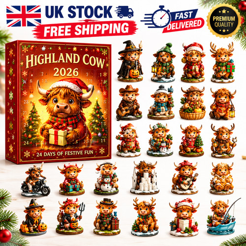Highland cow christmas advent - highland,