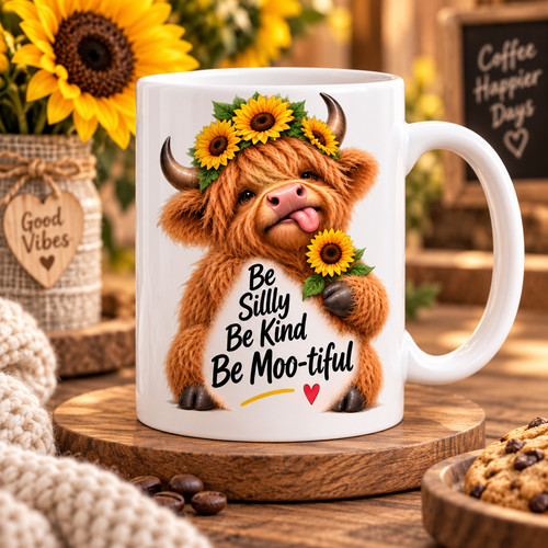 Uplifting mug silly be - "be,