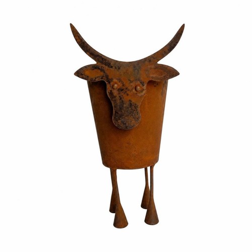 Bull head planter rustic - bull-head,