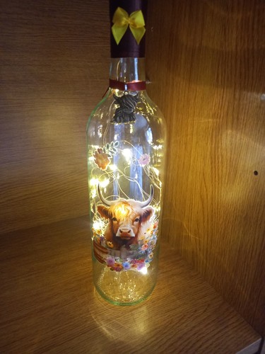 Highland cow themed glass - highland,