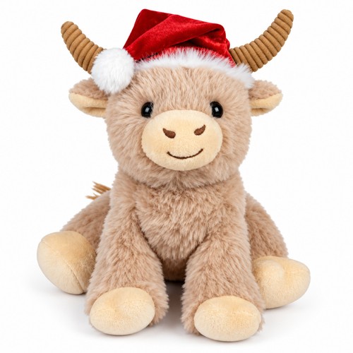Christmas highland cow plush - cow,