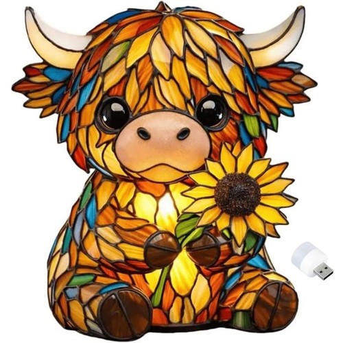 Decorative resin highland cow - decorative,