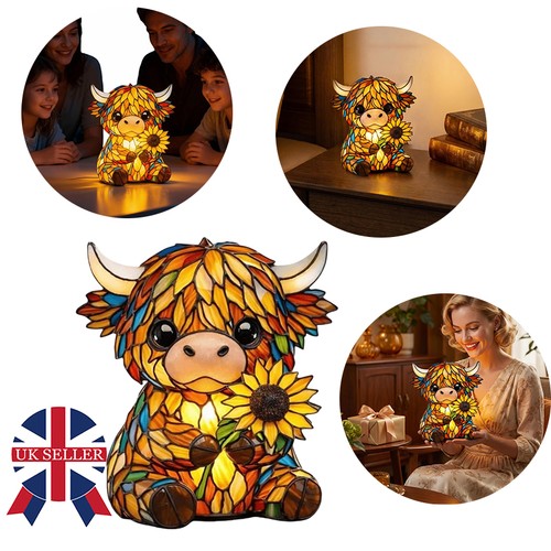 Decorative resin highland cow - decorative,