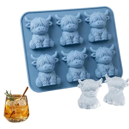 Highland cow ice cube - cube, tray