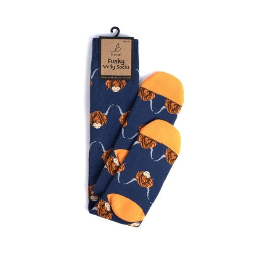 Funky welly socks - welly, highland