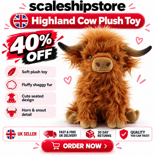30cm highland cow - cow, plush