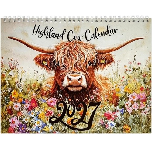 Highland cow calendar 2027 - highland,