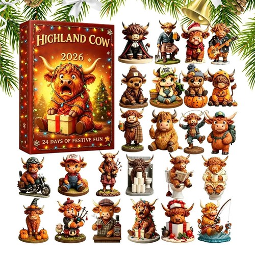 Highland cow christmas advent - christmas,