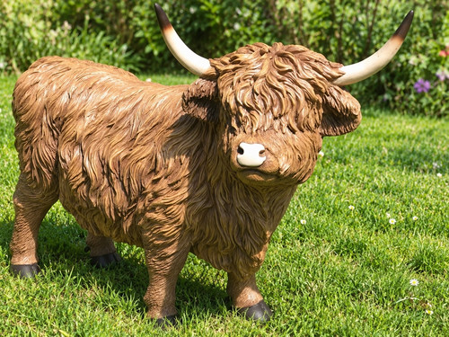 Large highland cow resin - highland,