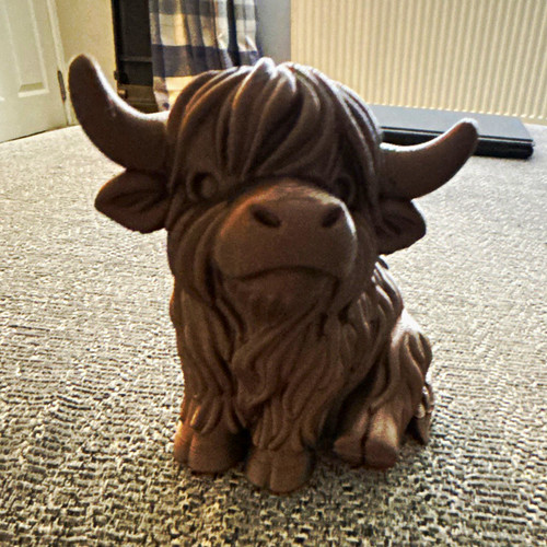 Brown highland cow - brown,