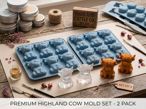 2pc mini highland - cow, cube