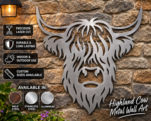 Highland cow metal - highland,