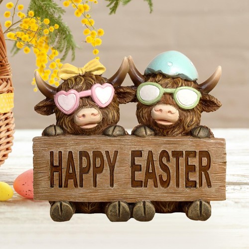 Resin figurine easter highland - figurine,