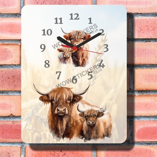 Highland cow design wall - highland,