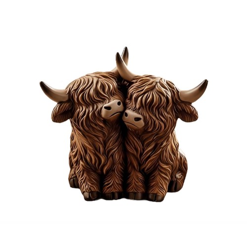Highland cow resin planter - highland,