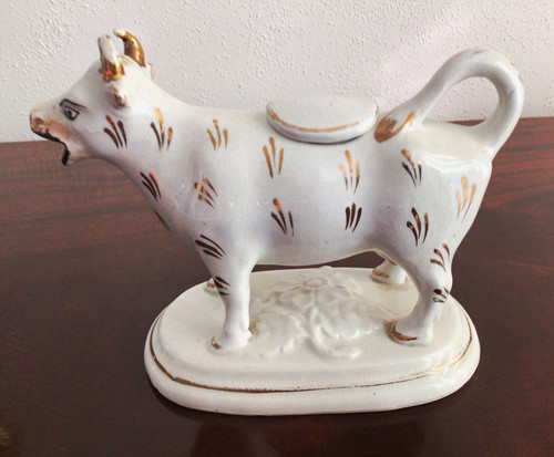 Cow shaped ceramic creamer - cow,