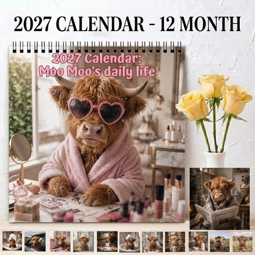 Highland cow calendar 2027 - highland,