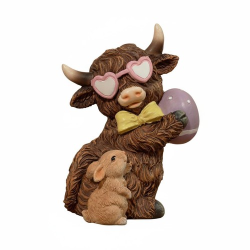 Resin bovine figure rustic - bovine,