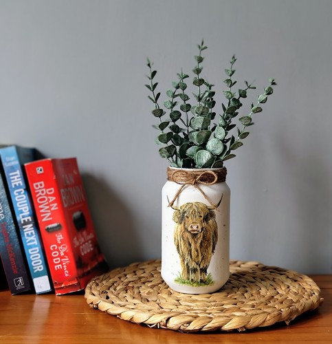 Highland cow vase - ,,