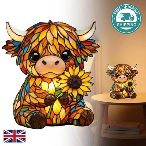 Decorative resin highland cow - decorative,