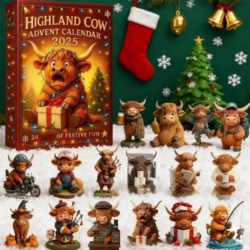 Highland cow advent - highland,