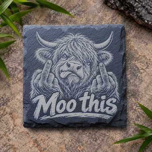 Funny highland cow slate - funny,