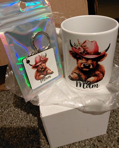 Highland cow mam novelty - cow,