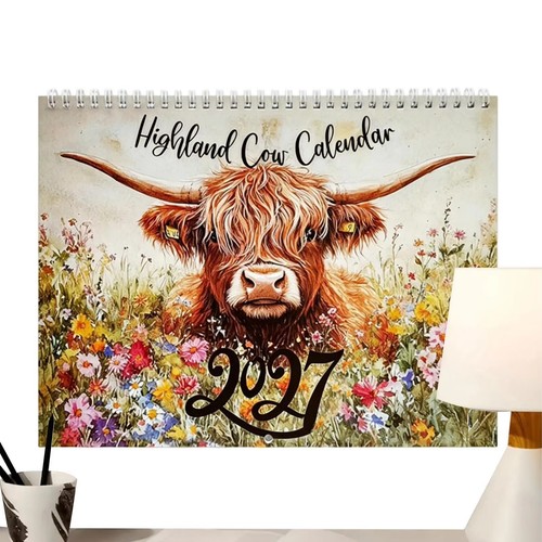 Highland cow calendar 2027 - cow,