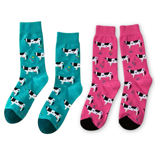 Cow novelty crew - novelty, socks