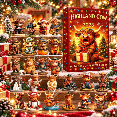 Highland cow christmas - christmas, advent