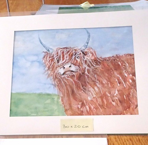 Highland cow watercolour - highland,
