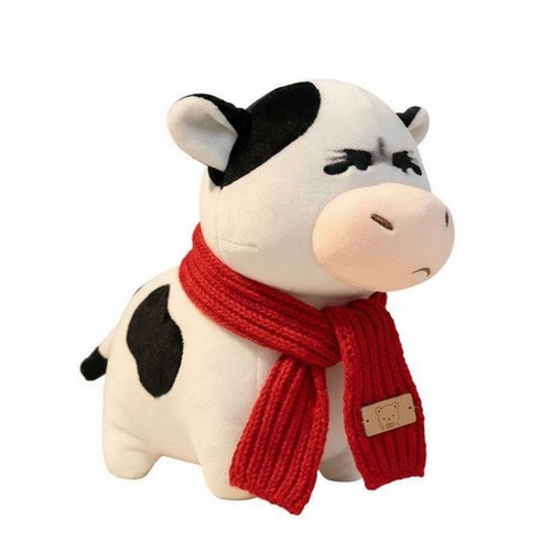 Grumpy cow plushie soft and - cow,