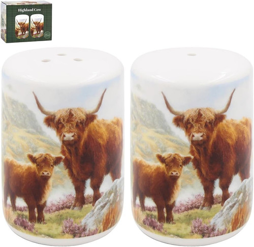 Highland cow salt pepper - &,