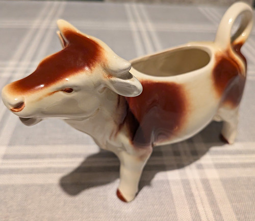 Cow pattern ceramic creamer - cow,