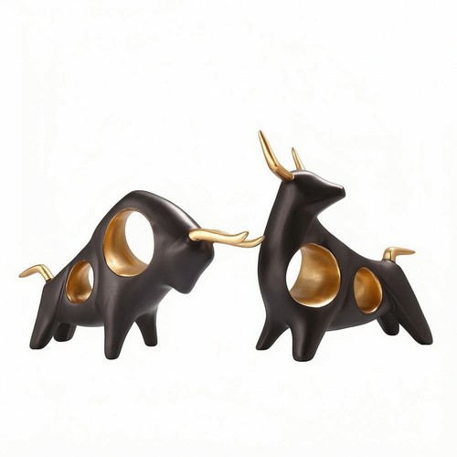 Pieces bull figurine with - bull,