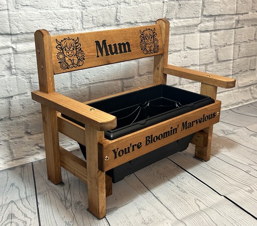 Mum highland cows bench - cows,