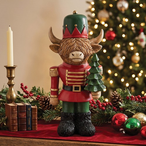 Highland cow nutcracker - cow,