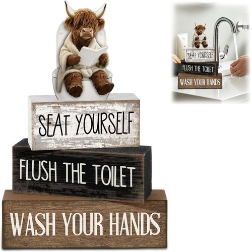 Piece highland cow - 4-piece, bathroom