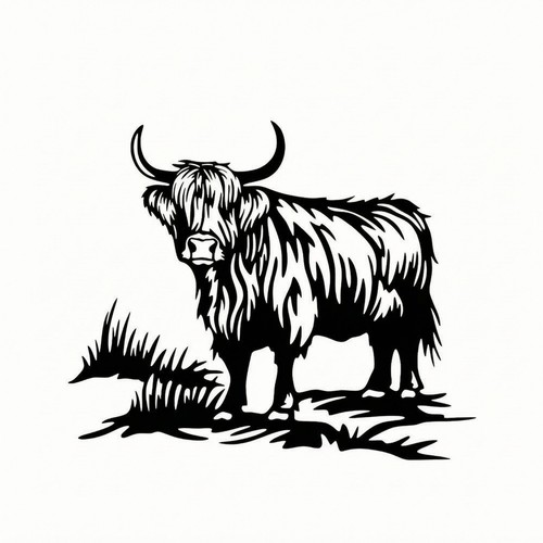 Highland cow wall - highland,