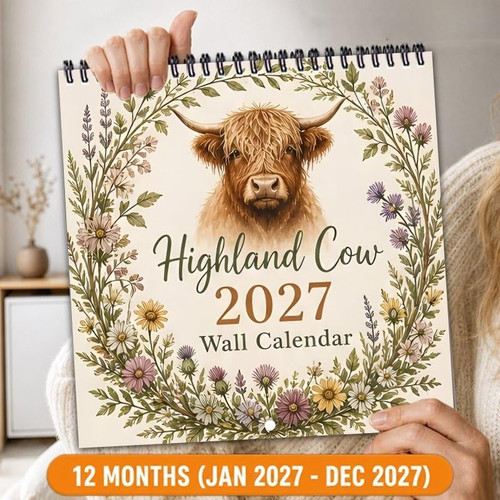 2027 highland cow wildflower - 2027,