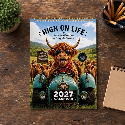 2027 funny highland cow - funny,