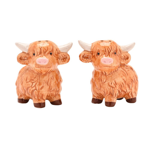 Highland cow salt pepper - cow,
