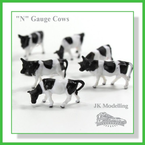 Black white cows 5pcs - white,