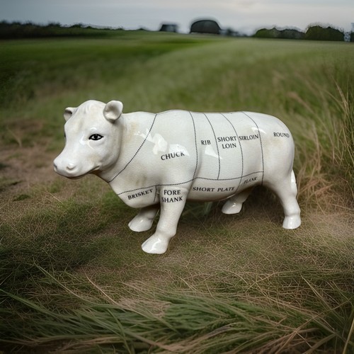 Ceramic butcher cow - ceramic, butcher’s