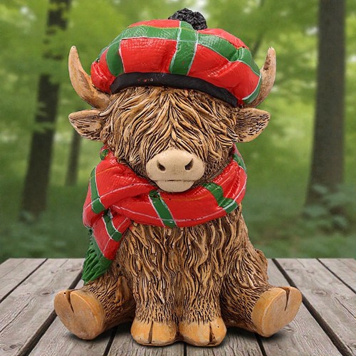 Happy highland cow figurine - highland,