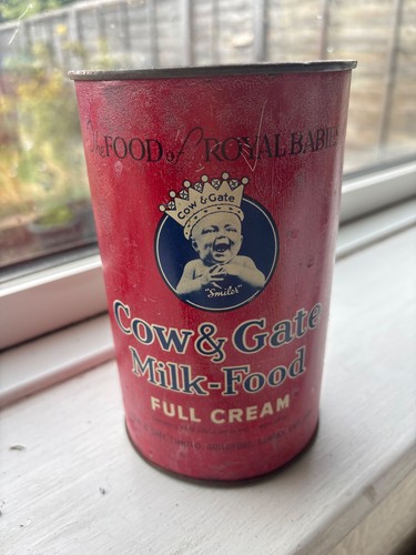 Vintage cow gate tin 1951 - vintage, &